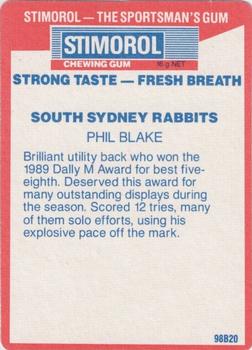 1990 Stimorol NRL #131 Phil Blake Back